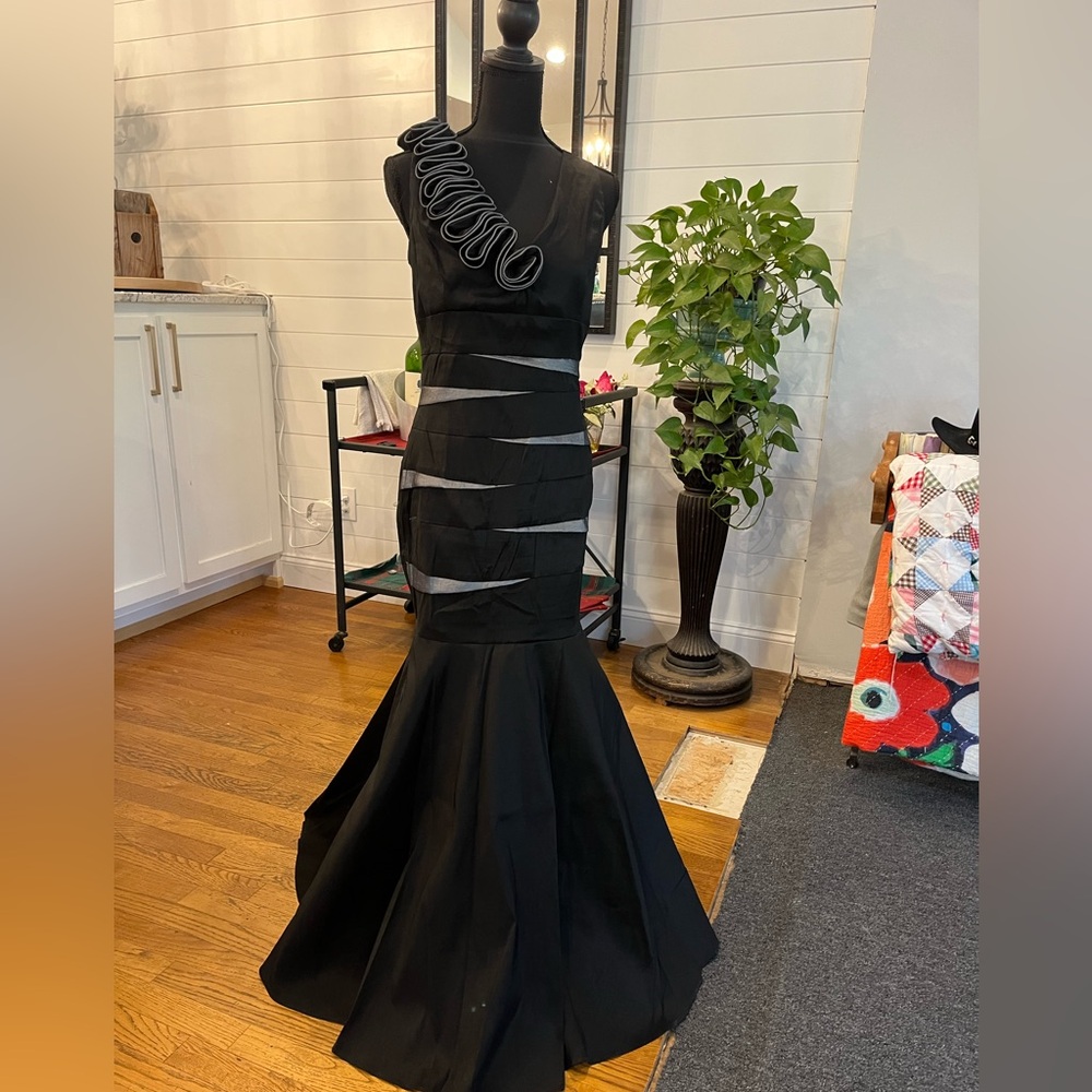 Betsy Adam black evening gown, size 14